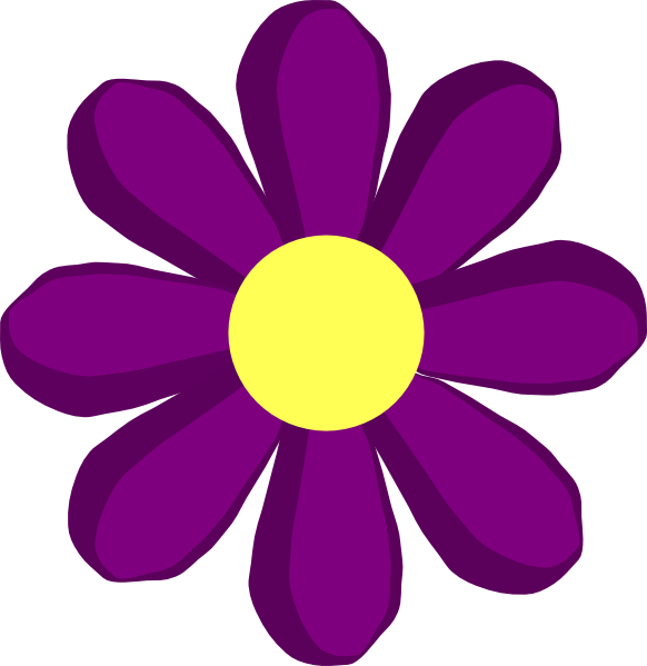 Purple Spring Flower Clip Art At Clker Com   Vector Clip Art Online    