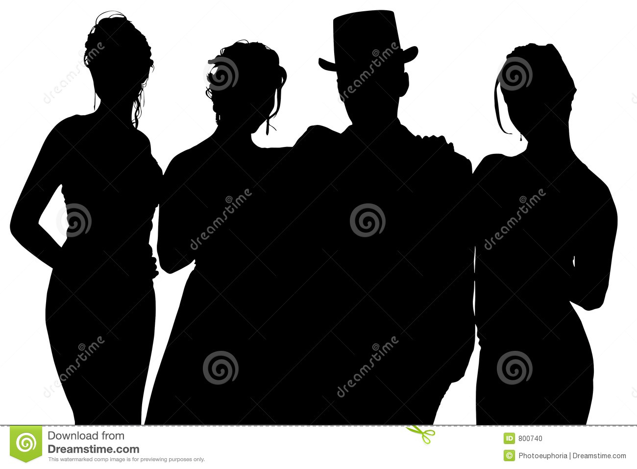 Silhouette With Clipping Path Of Formal Group Stock Photo   Image    