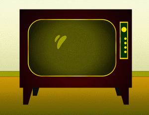 Television Clip Art Illustration Of A Classic Tube Television Set