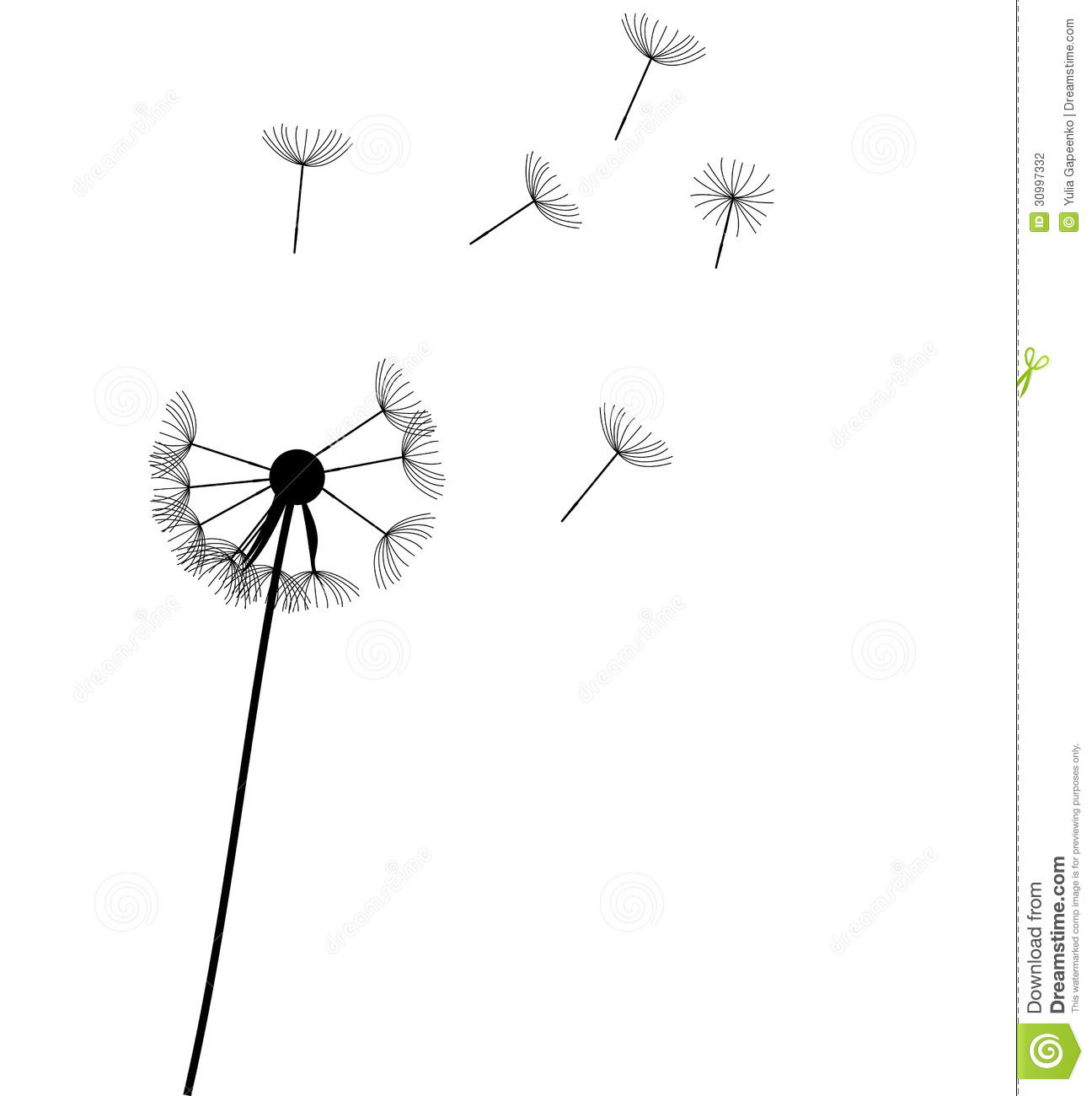 Abstract Dandelion Background Vector Illustration Stock Photography