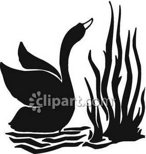 Black And White Clipart Of A Swan Is Available By Purchasing A Low