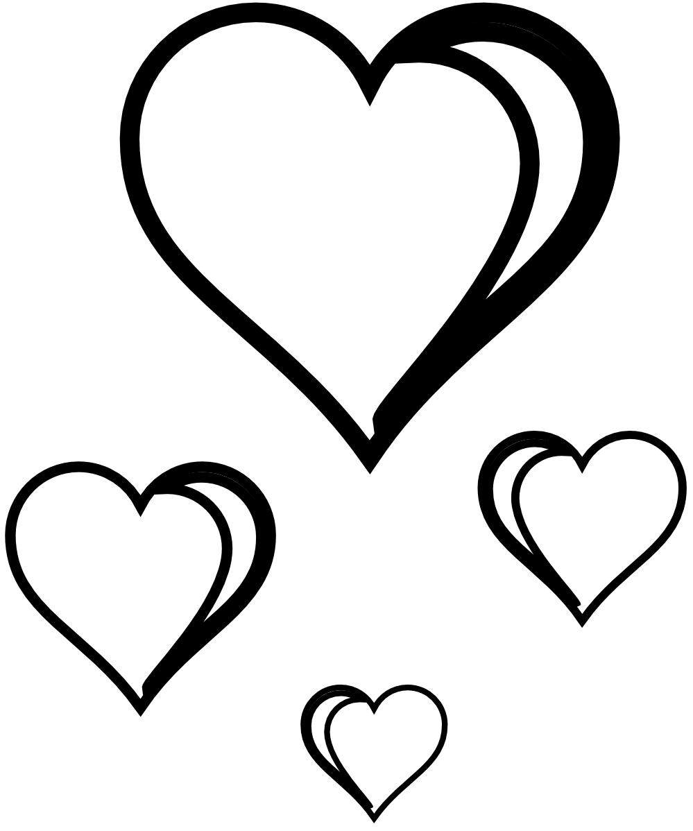Black And White Heart Clip Art   Clipart Best