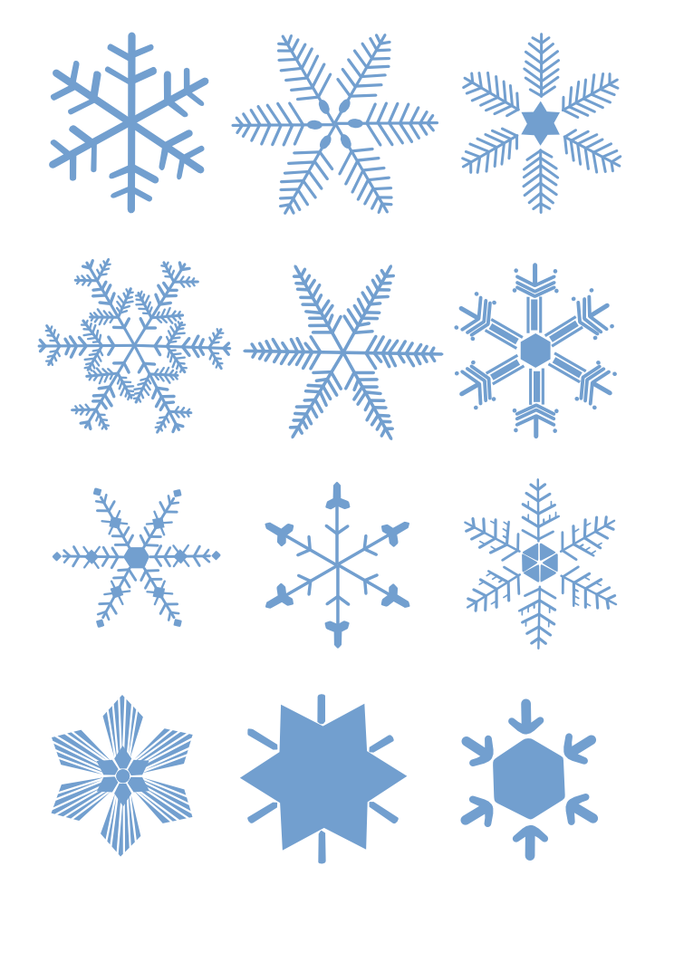 Blue Snowflake Clip Art Free