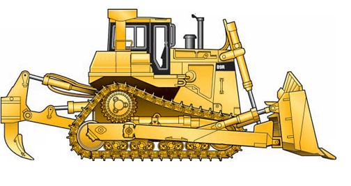Caterpillar V Diesel At Deliberately Ran Over And View Dozers