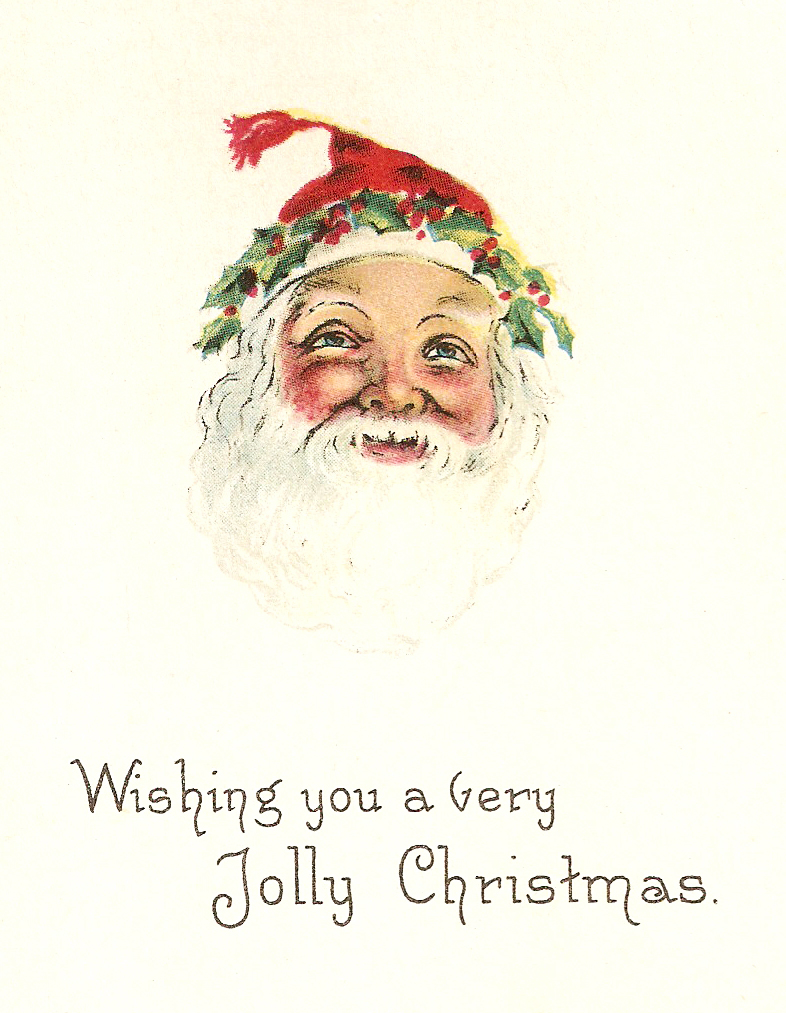 Catnipstudiocollage   Free Christmas Clip Art   Jolly Santa Face