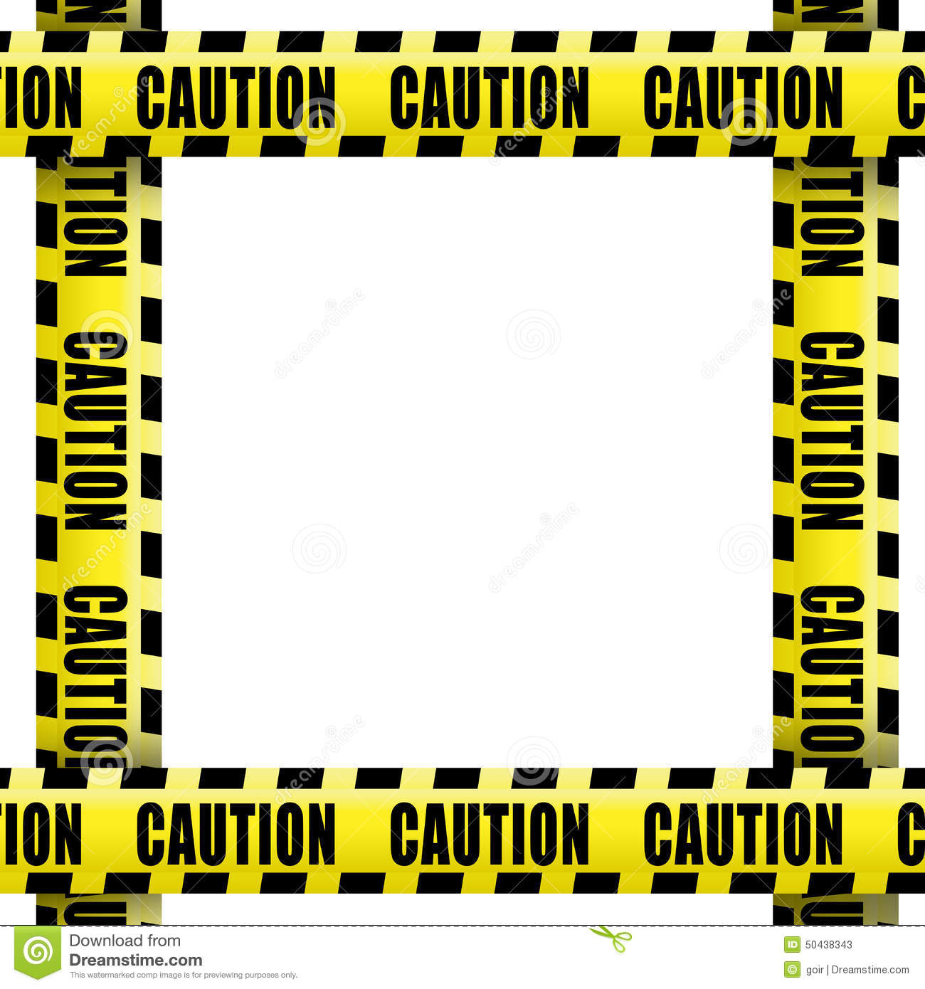 Caution Tape Frame Stock Photo   Image  50438343