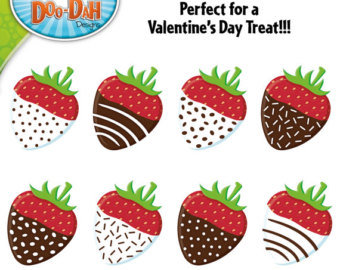 Chocolate Covered Strawberries Clip Art   Perfect For Valentine S Day    