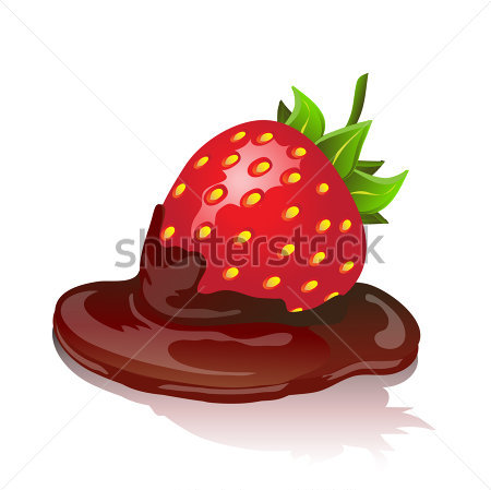 Chocolate Covered Strawberry Cartoon Book Covers
