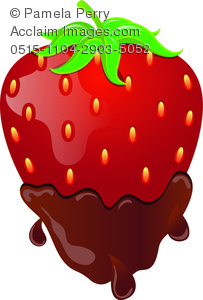     Chocolate Covered Strawberry Clipart   Chocolate Covered Strawberry