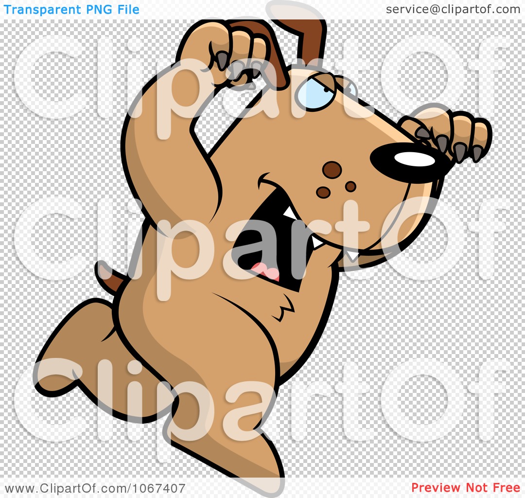 Clipart Ferocious Dog Attacking   Royalty Free Vector Illustration By