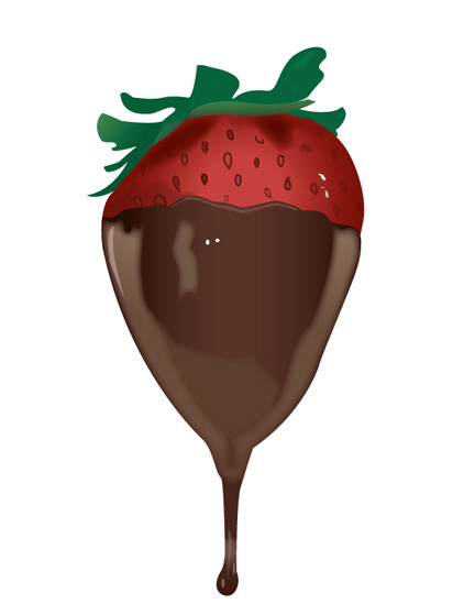 Delicious Chocolate Dipped Strawberry Vector Free Vector Graphics    