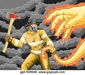Firefighter Fights Fire Demon