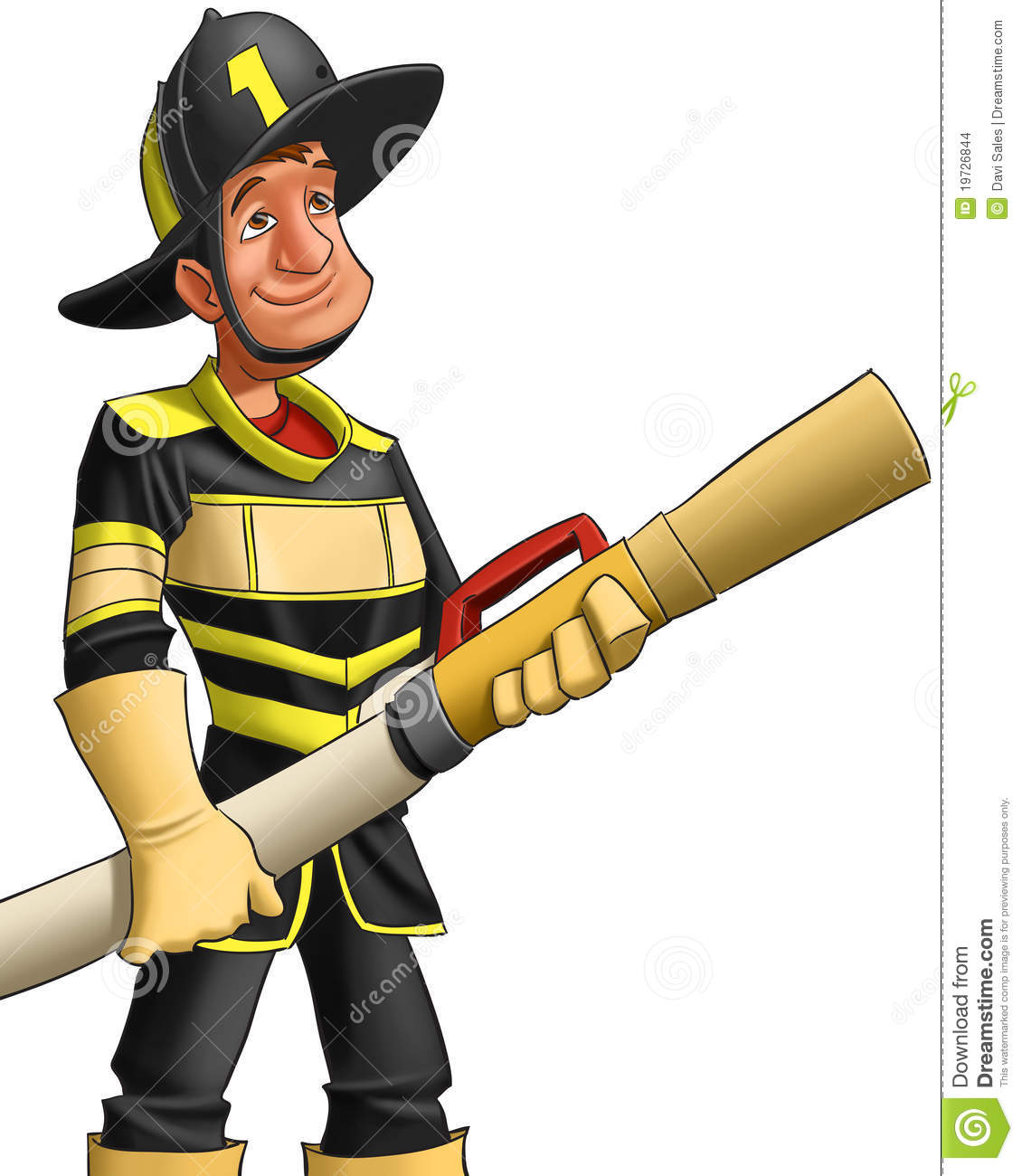 Fireman Ready To Start To Fight The Fire 
