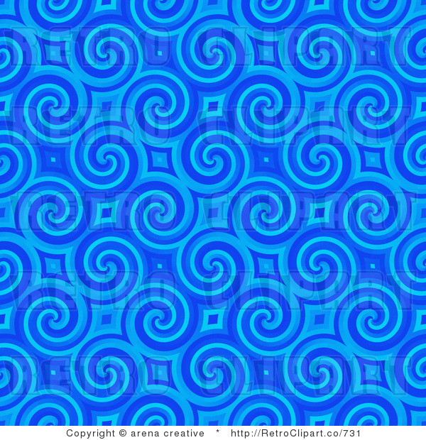 Free Retro Blue Spiral Background Pattern By Arena Creative    731