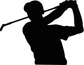 Golfer Silhouette Clip Art Golf Bag Sketch Clipart