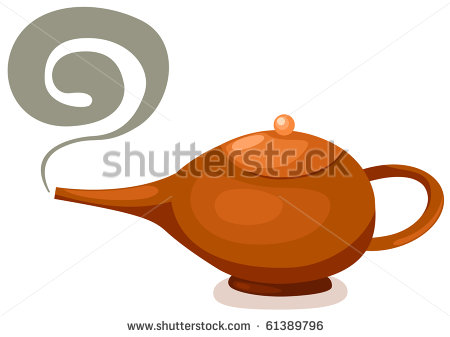 Illustration Of Isolated Magic Genie Lamp On White Background   Stock