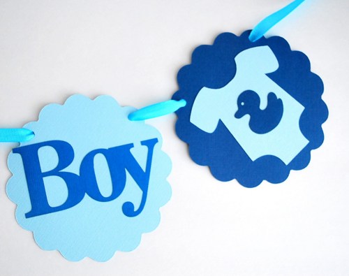 It S A Boy  Onesie Banner Baby Shower Banner  Baby Party Banner Rubber