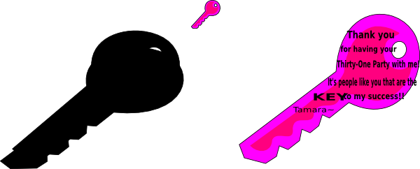 Purple Pink Key Clip Art