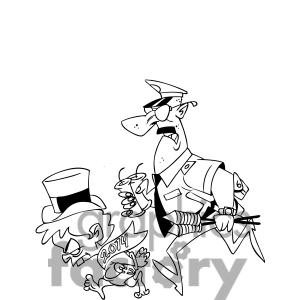 Royalty Free Black White 2014 Baby New Year With Suitcase Clip Art