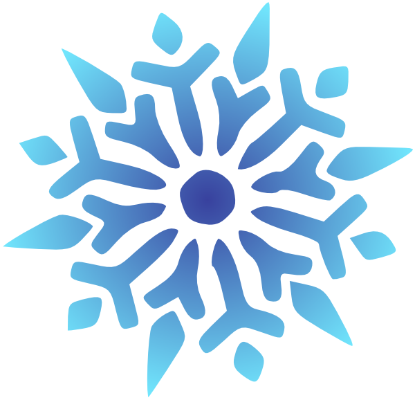 Snowflake Blue Radiant Clip Art At Clker Com   Vector Clip Art Online    