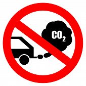 Stock Photo Of Stop Pollution   Stop The Engine Vector Sign Isolated