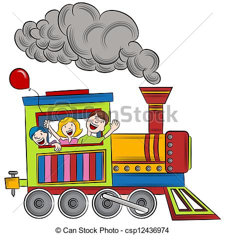 Train Ride Children   Csp12436974