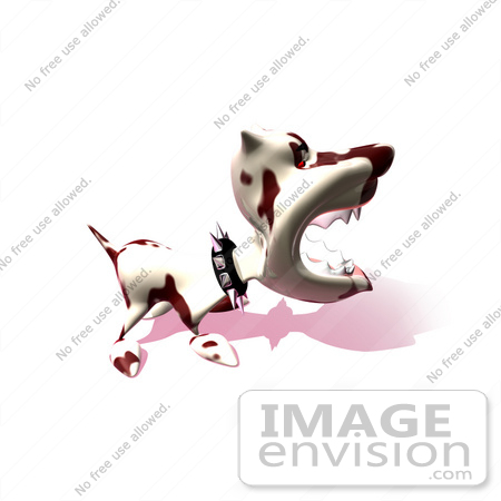 Vector Clip Art Picture Of A Ferocious Aggressive Mean Dog Barking    