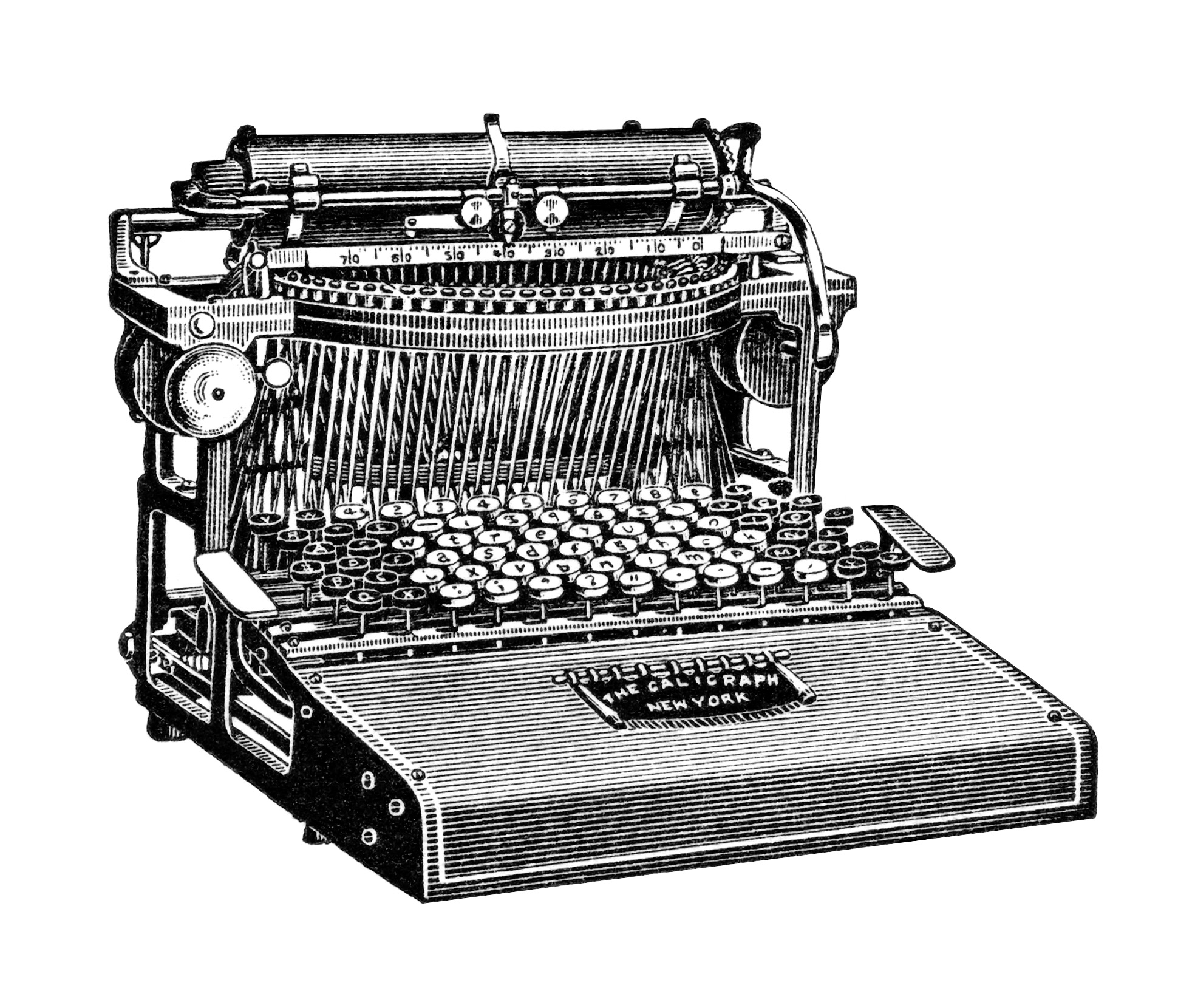 Vintage Typewriter Clip Art Free Black And White Clipart Antique