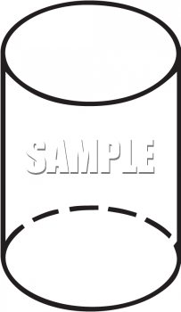     3007 Black And White Outline Of A Cylindrical Shape Clipart Image Jpg