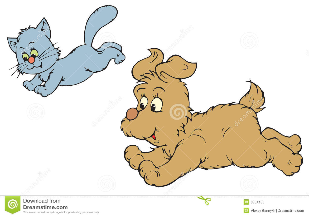 Cat And Dog  Vector Clip Art  Royalty Free Stock Photo   Image