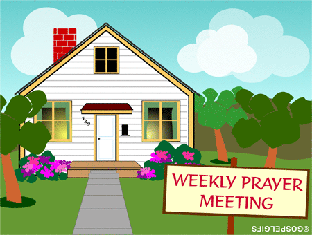 Clip Art Graphic  House Church Prayer Meeting