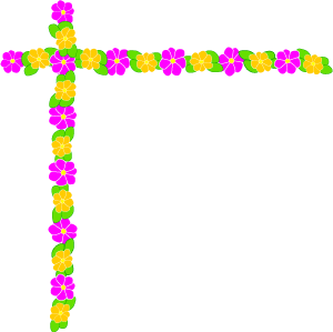 Easter Flower Border Clip Art