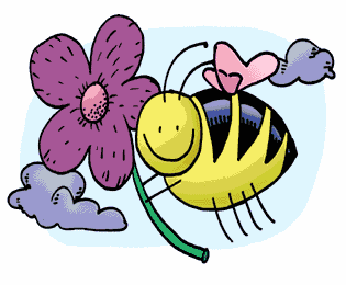 Ecard Service Net   Gru Karte Von Einer Biene Mit Blume
