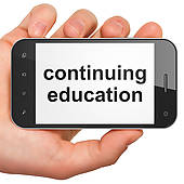 Education Concept  Continuing Education On Smartphone