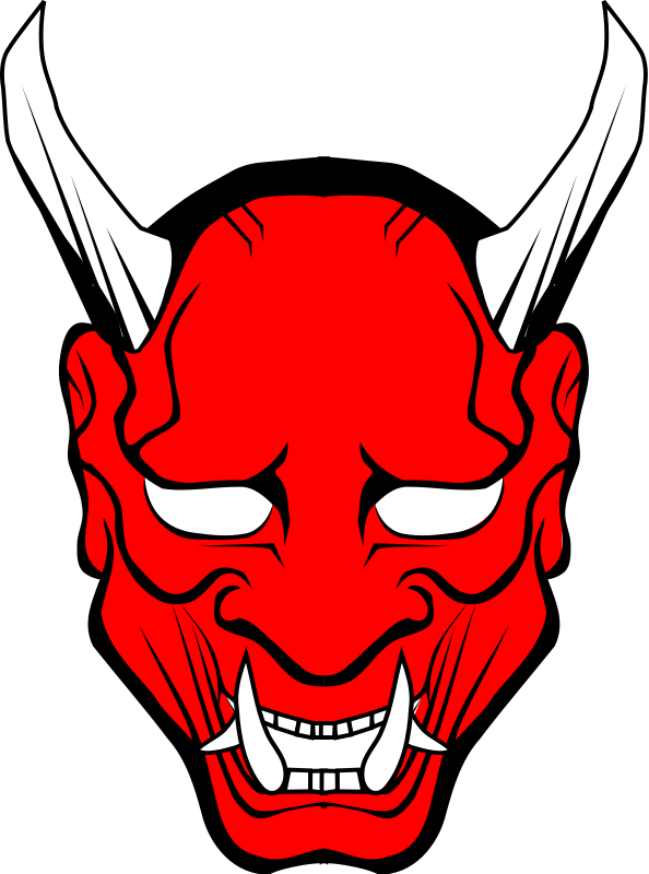Free Cliparts  Red Oni Mask Clipart