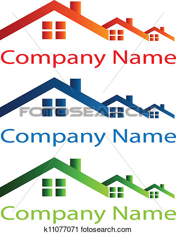 House Roof Logo For Real Estate View Large Clip Art Graphic