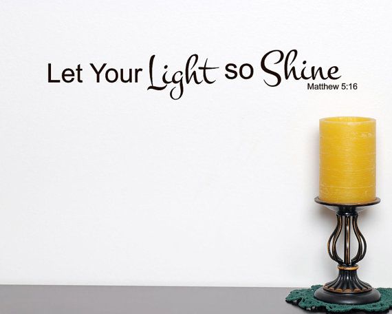 Let Your Light So Shine Wall Decal Words Sticker By Householdwords      