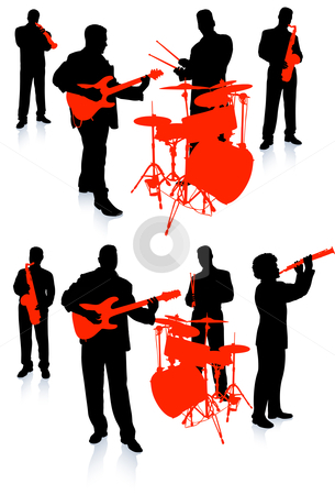 Live Music Band Collection Stock Vector Clipart Live Music Band    