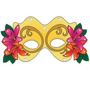 Mardi Gras Mask Clipart Image   Gold And Jeweled Mardi Gras Mask