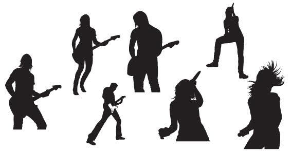 Music Silhouettes   123freevectors