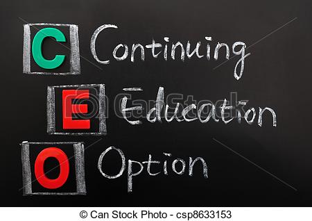 Stock Photos Of Acronym Of Ceo   Continuing Education Option Written    