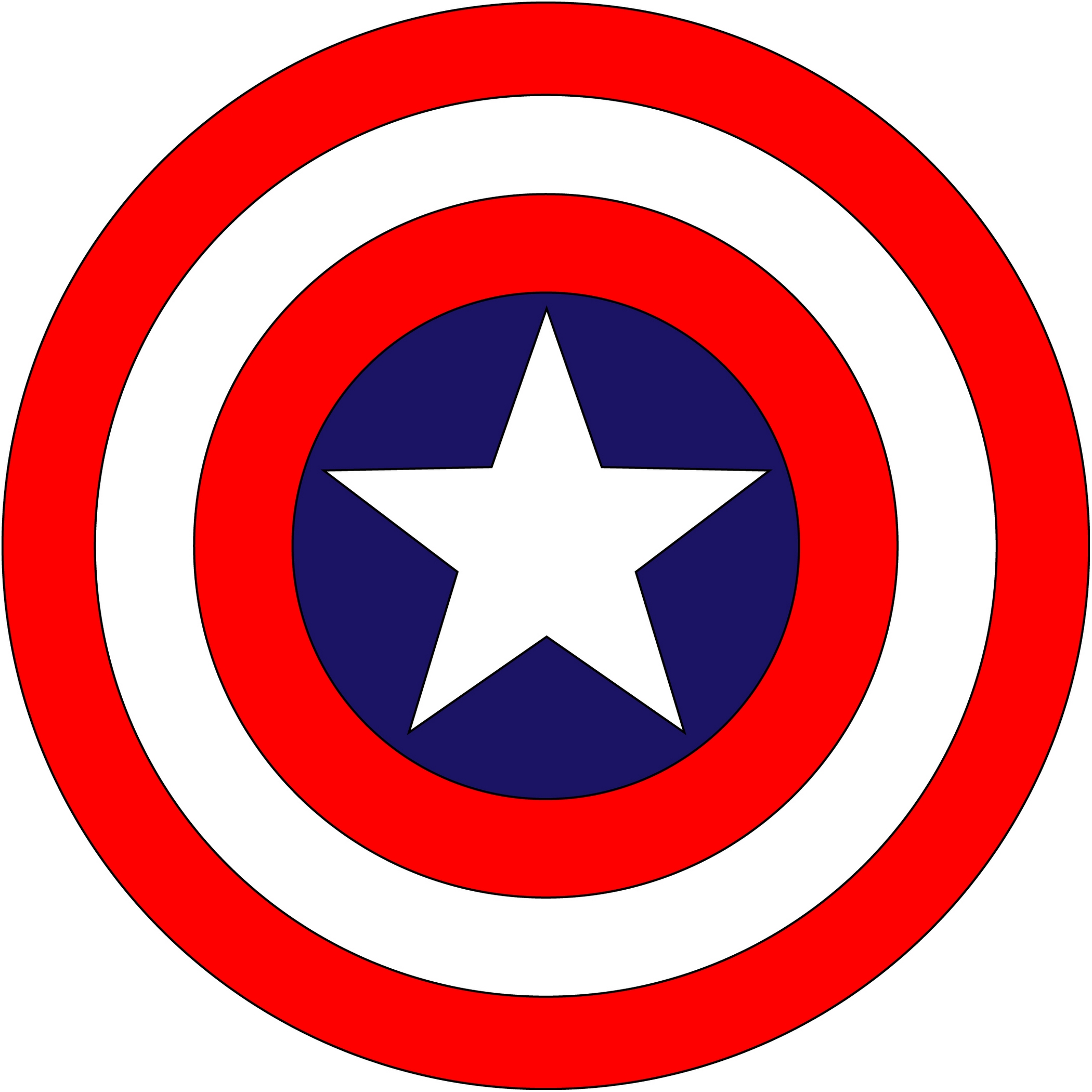There Is 28 Captain America Shield Black And White Free Cliparts All