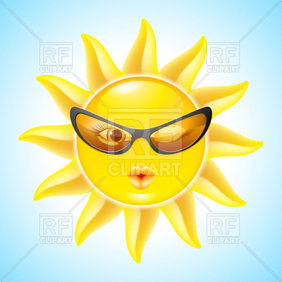 Winking Sun With Sunglasses And Full Lips Icons And Emblems Download