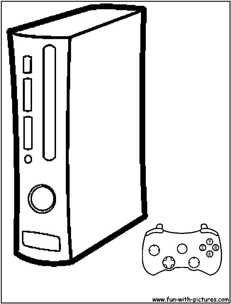 Xbox360 Coloring Page