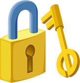Clip Art Of Lock And Key U10849217   Search Clipart Illustration