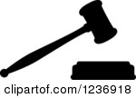 Clipart Of A Black And White Judge Gavel Icon Royalty Free Vector    