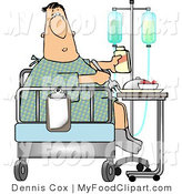 Food Clip Art Of A Recovering Sick Hospitalized Patient Eating Lunch