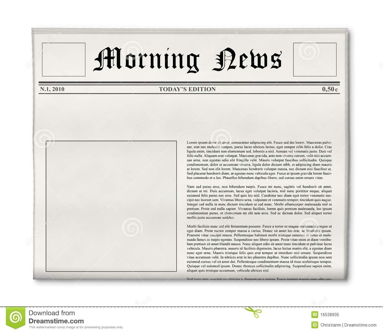 Free Printable Blank Newspaper Templates
