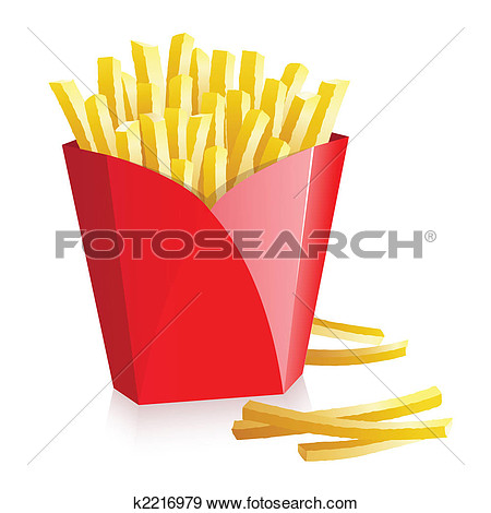 French Fries In A Red Box