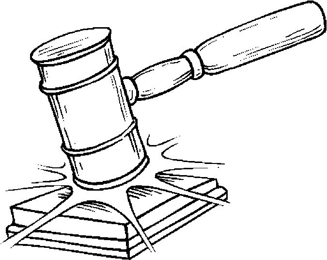 Gavel 08 Government Coloring Page